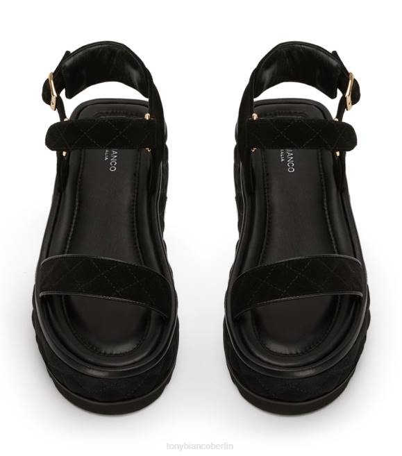 Sandalen| de Tony Bianco Frauen Zahara-Sandalen schwarzes Wildleder 4624606